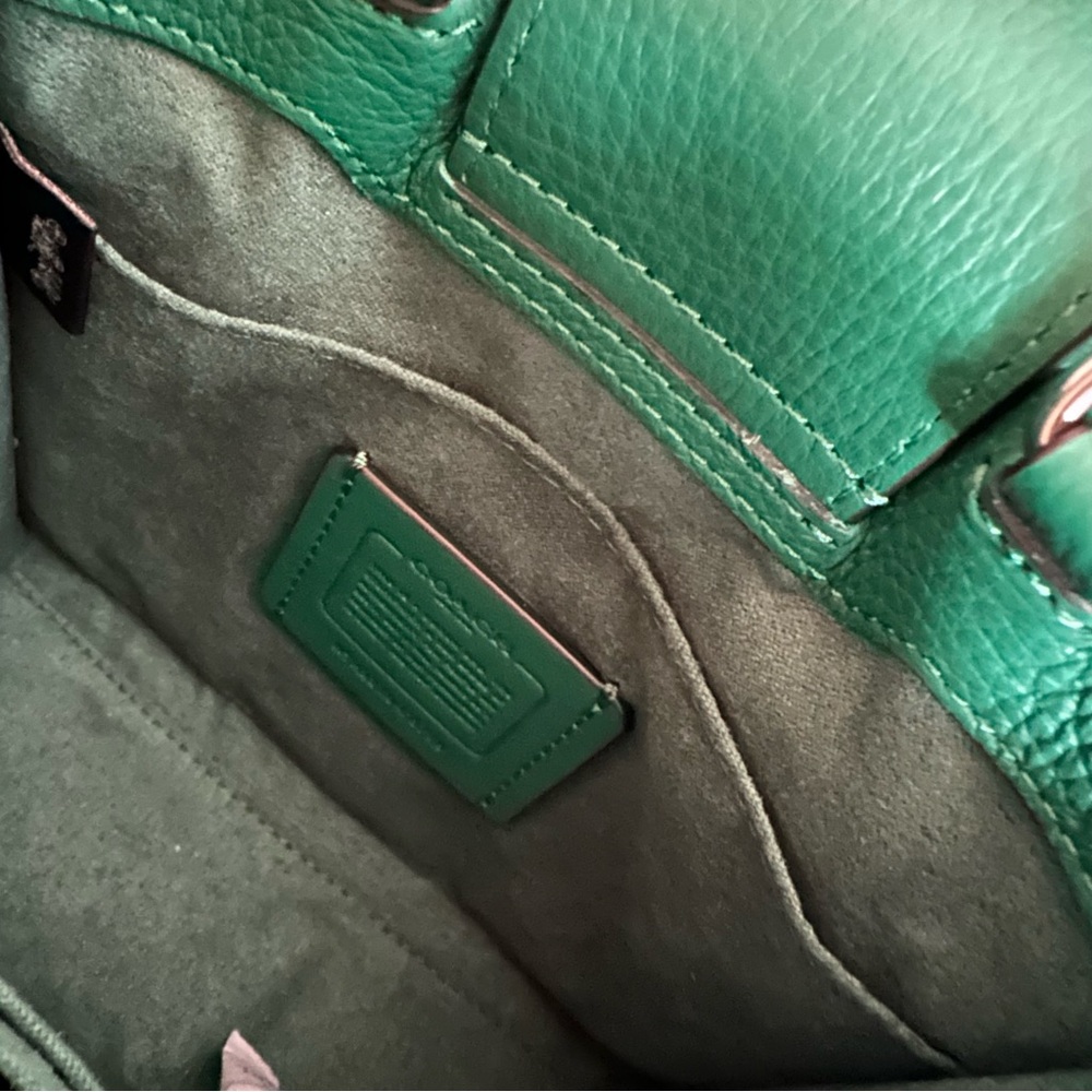 Coach Mini Pepper Crossbody NEW Green Leather Handbag C6778 - Picture 9 of 9
